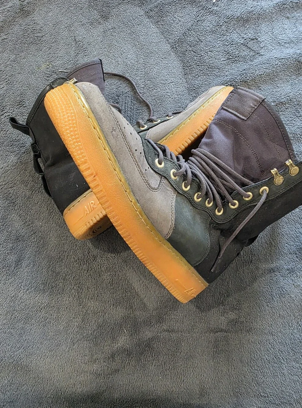 Men’s Nike SF Air Force One Premium Sherpa Sneakers Boots Size 11.5 - Picture 10 of 11